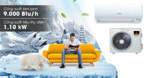 Máy lạnh chính hãng Mitsubishi 01 HP inverter tiết kiệm điện giá kho Bình Chánh và quận 08